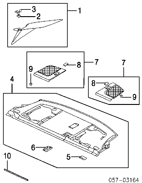 Cápsula (prendedor) de fixação de placas sobrepostas do acesso para Mitsubishi Pajero (V90)