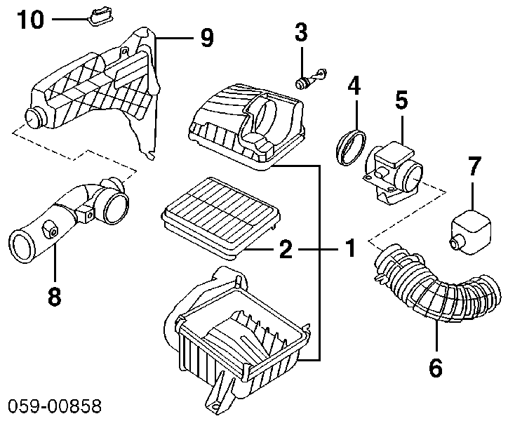 30020654 General Motors sensor de fluxo (consumo de ar, medidor de consumo M.A.F. - (Mass Airflow))