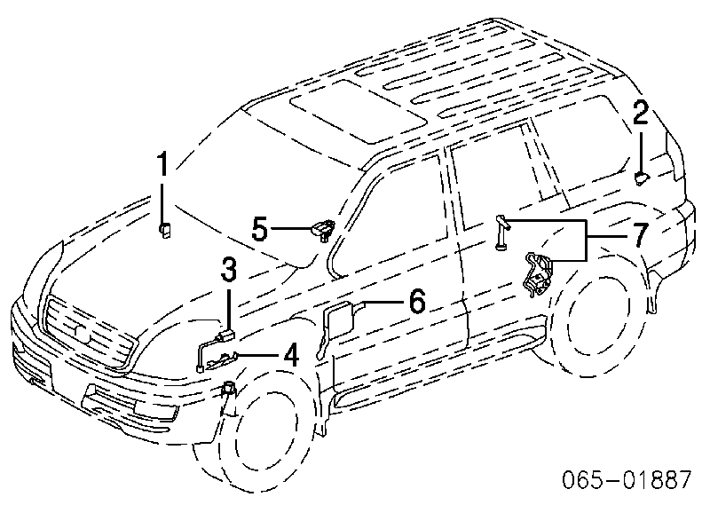 Sensor de posição de pedal de acelerador (de gás) para Toyota Corolla (E21)