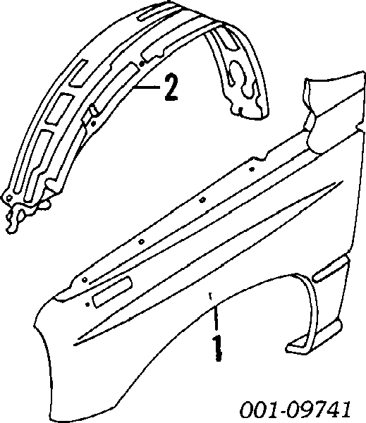 Guarda-barras esquerdo do pára-lama dianteiro para Suzuki Vitara (ETJA)