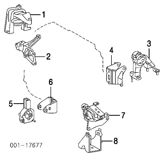 Задняя опора двигателя 123710D120 Toyota