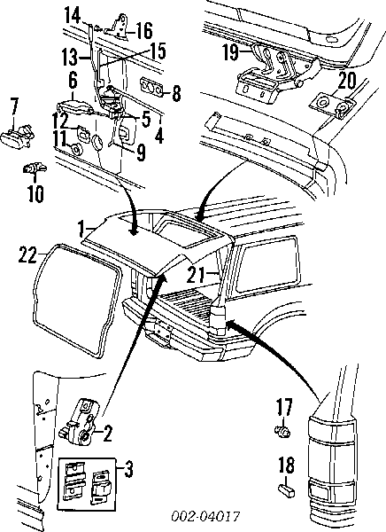 Амортизатор крышки багажника (двери 3/5-й задней) Ford Explorer U2