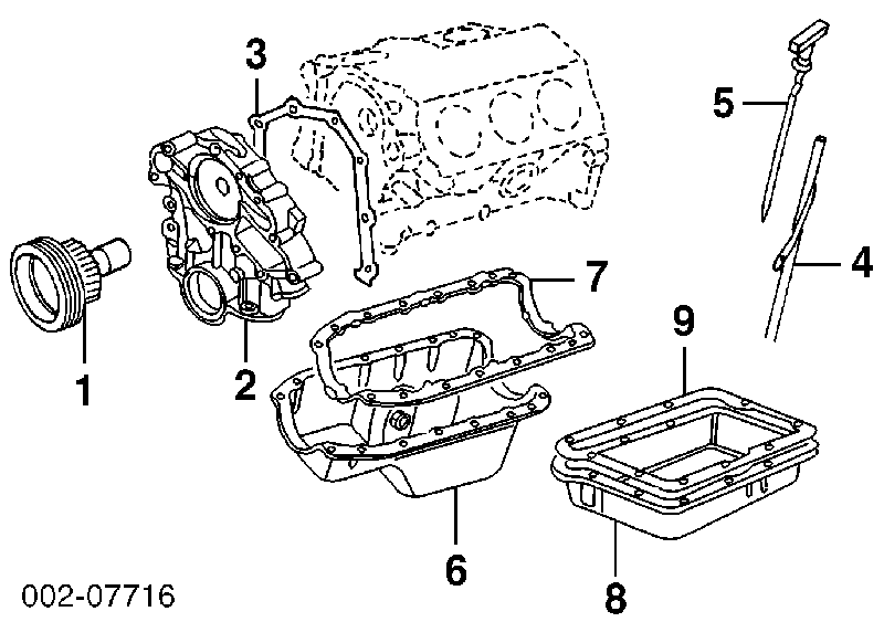 Прокладка поддона картера двигателя нижняя 4639173 Land Rover