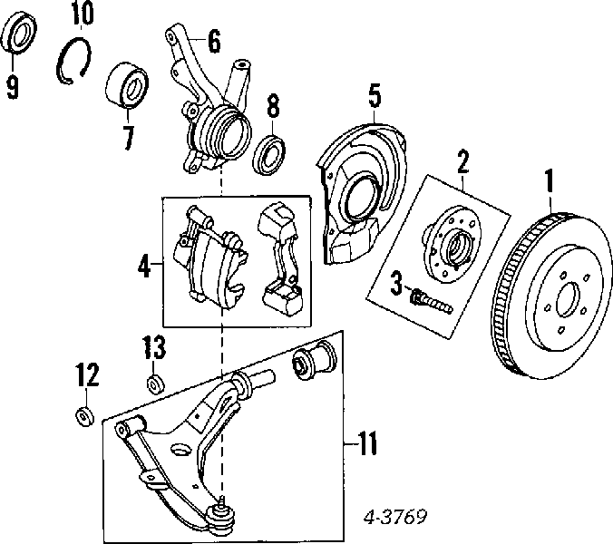 Rolamento de cubo dianteiro para Mitsubishi Space Runner (N1W, N2W)