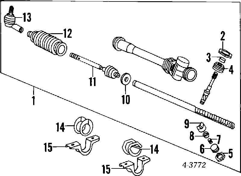 Стопорная шайба рулевой тяги на Mitsubishi Space Gear PA, B, DV, W