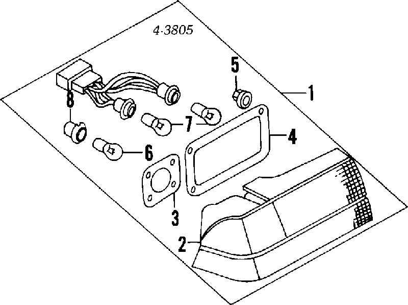 Lanterna traseira esquerda para Mitsubishi Eclipse (D22A, D27A)