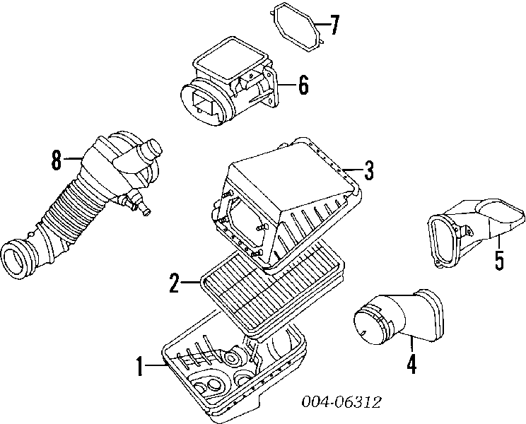 Sensor de fluxo (consumo) de ar, medidor de consumo M.A.F. - (Mass Airflow) para Mitsubishi Space Gear (PA, B, DV, W)