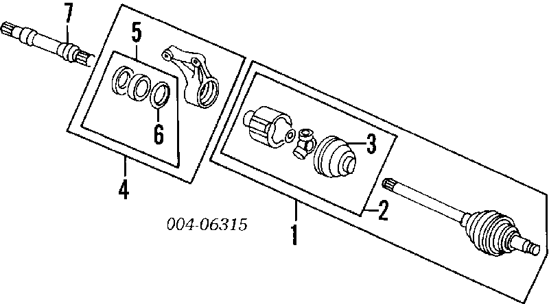 Rolamento do semieixo do eixo dianteiro para Mitsubishi Space Wagon (N3W, N4W)