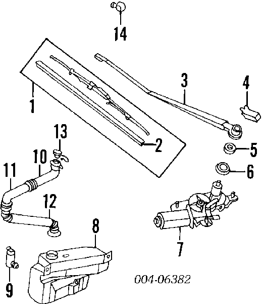 Limpa-pára-brisas do pára-brisas de passageiro para Subaru Legacy (B13)