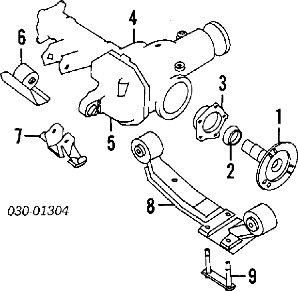 Bucim de redutor do eixo traseiro para Nissan Pathfinder (R51M)