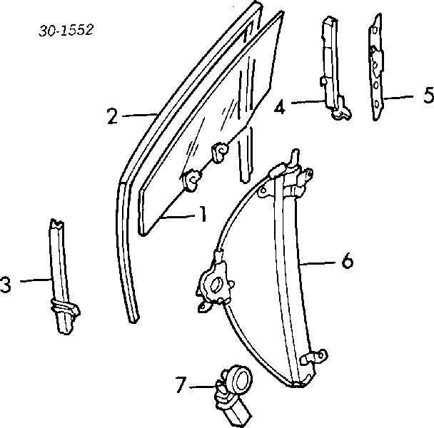 Mecanismo de acionamento de vidro da porta dianteira esquerda para Nissan Maxima (J30)
