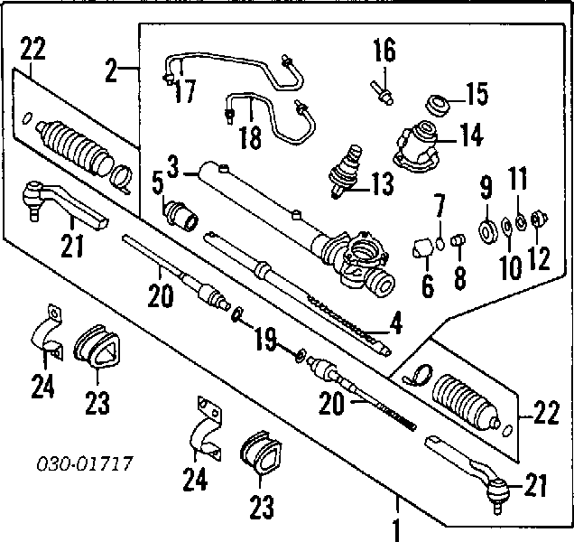 Ponta externa da barra de direção para Nissan Prairie (M11)