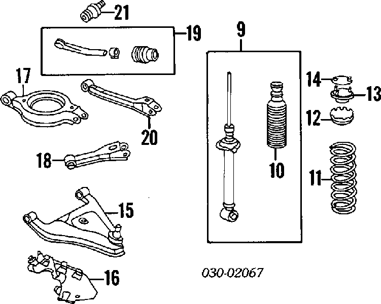 5621035F28 Nissan amortecedor traseiro