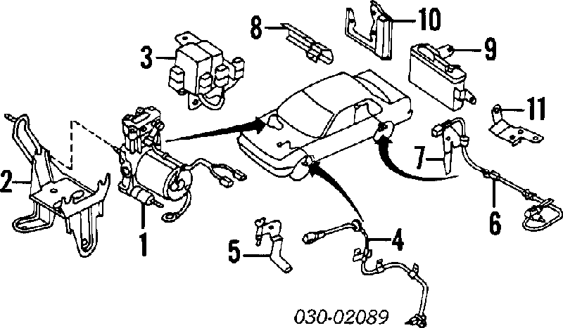  Датчик АБС (ABS) задний правый Nissan Sunny 3