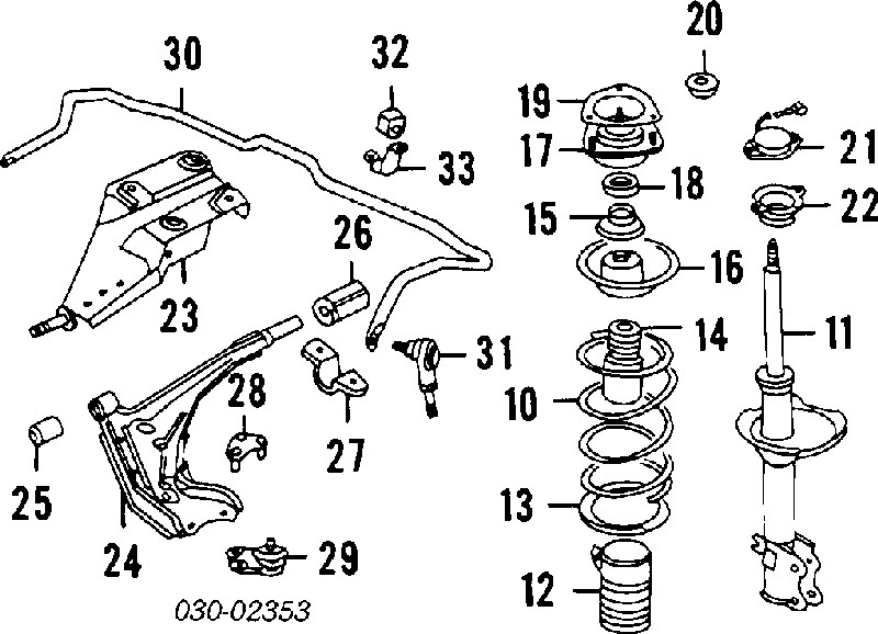 Rolamento de suporte do amortecedor dianteiro para Nissan Laurel (C32)