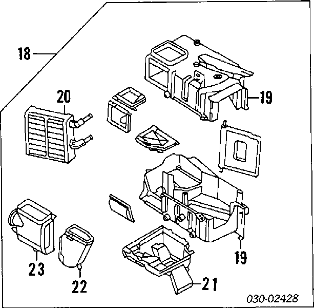 Радиатор печки (отопителя) на Nissan Prairie M11