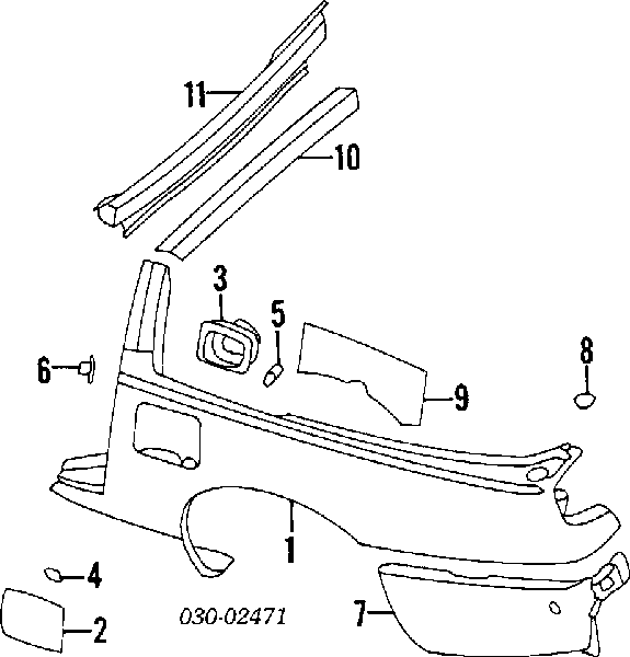  Петля-зацеп (ответная часть) замка двери задней (багажной 3/5-й) Nissan Terrano 2