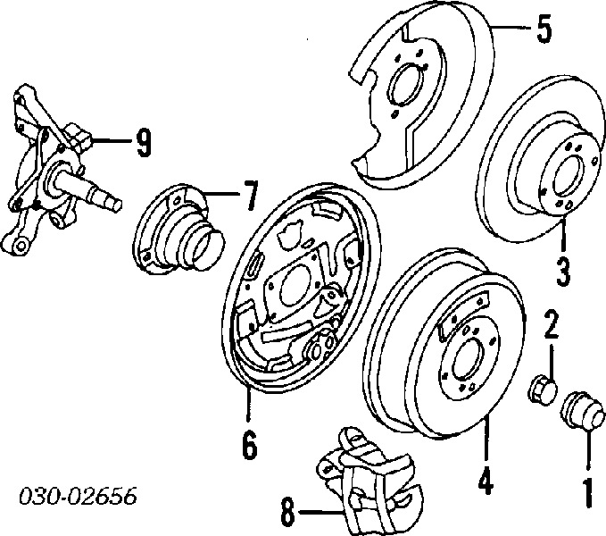 Cubo traseiro para Nissan Prairie (M11)