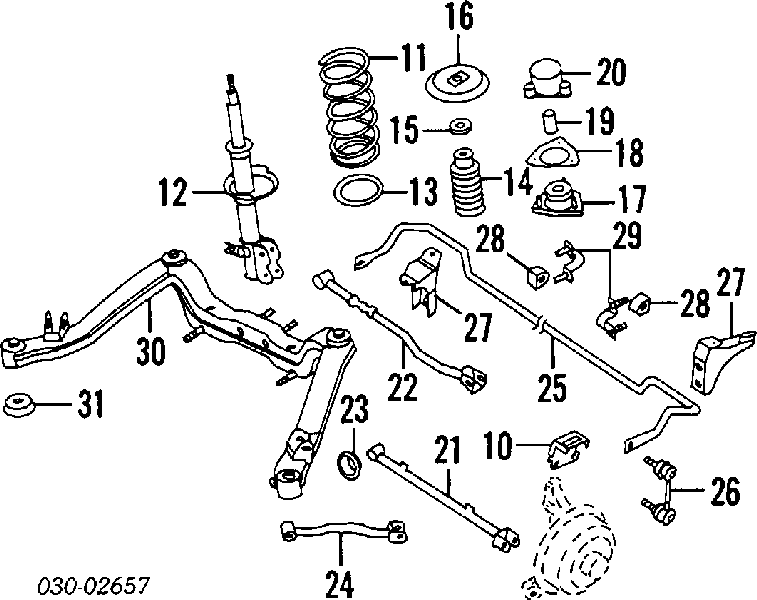 Montante de estabilizador traseiro para Nissan Primera (P12)