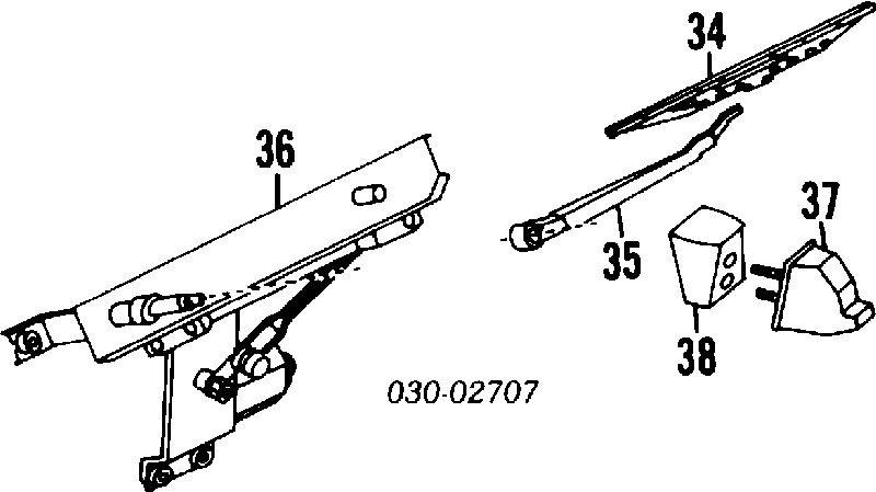 Щетка-дворник заднего стекла 2879041G05 Nissan