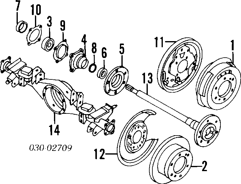 Disco do freio traseiro para Nissan Terrano (WD21)