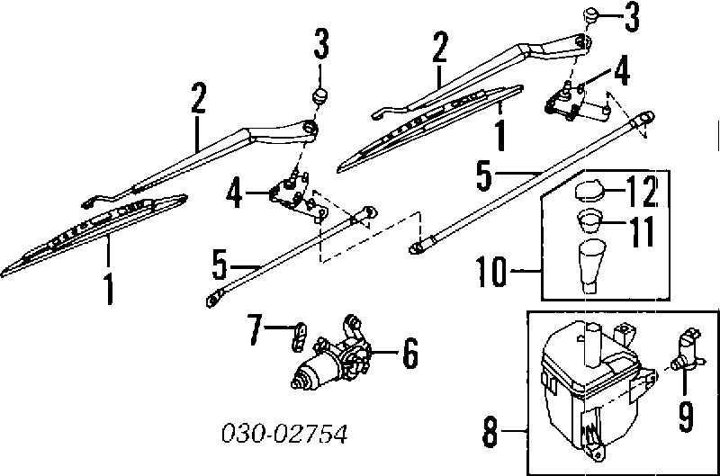 Barra esquerda de regulação de limpador de pára-brisa para Nissan Maxima (J30)
