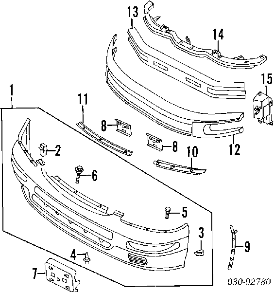 Cápsula (prendedor) de fixação do pára-choque dianteiro para Toyota Avensis (T25)
