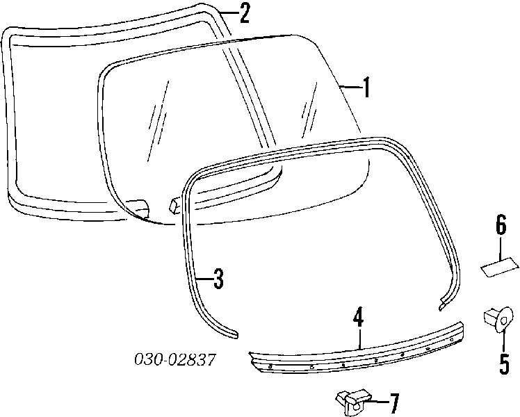 Молдинг стекла заднего 7975240U10 Nissan