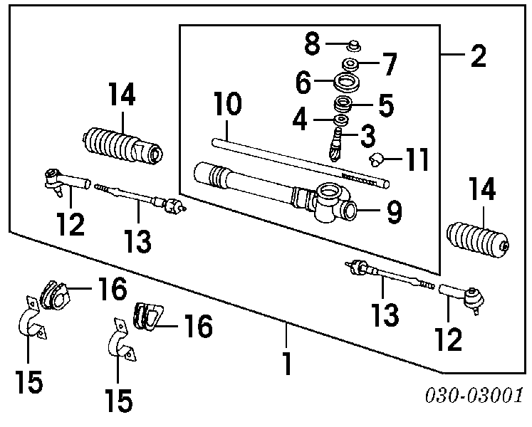 N2288 Musashi сальник рулевой рейки/механизма (см. типоразмеры)