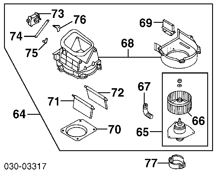 2722040U03 Nissan motor de ventilador de forno (de aquecedor de salão)