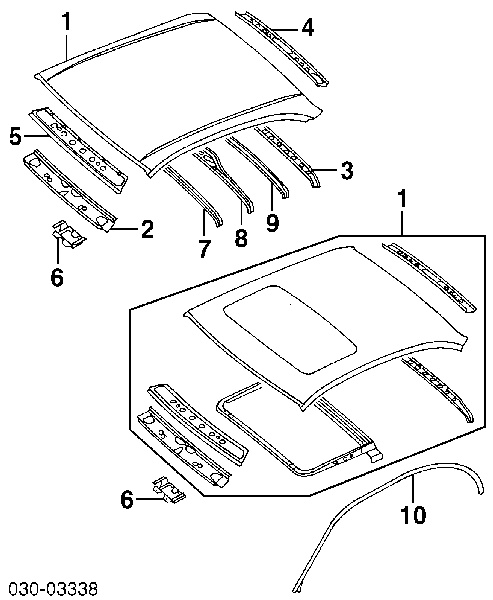 7311240U30 Nissan teto