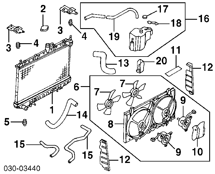 Купить 214870Z000 Nissan/Infiniti Диффузор вентилятора в сборе с мотором и крыльчаткой