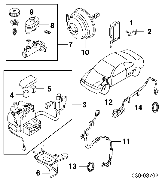 Sensor ABS dianteiro esquerdo para Nissan Maxima (A32)