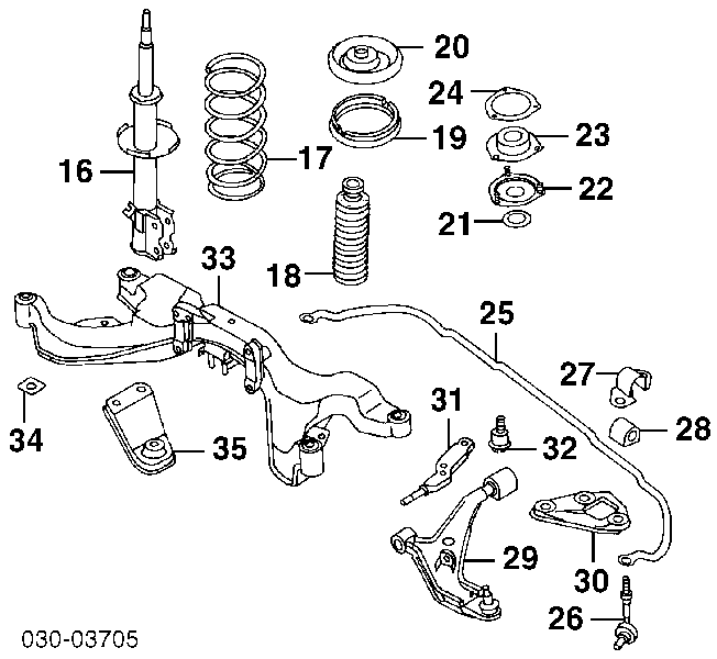 Bota de proteção de amortecedor dianteiro para Nissan X-Trail (T30)
