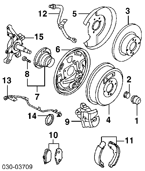 Задние барабанные колодки 440602B026 Nissan