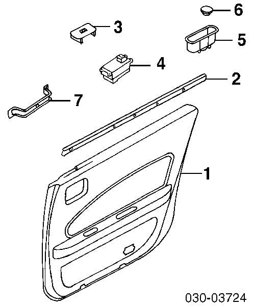 2542140U01 Nissan/Infiniti Кнопка включения мотора стеклоподъемника задняя правая