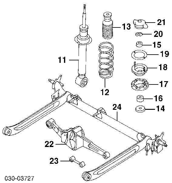 Amortecedor traseiro para Nissan Maxima (A32)