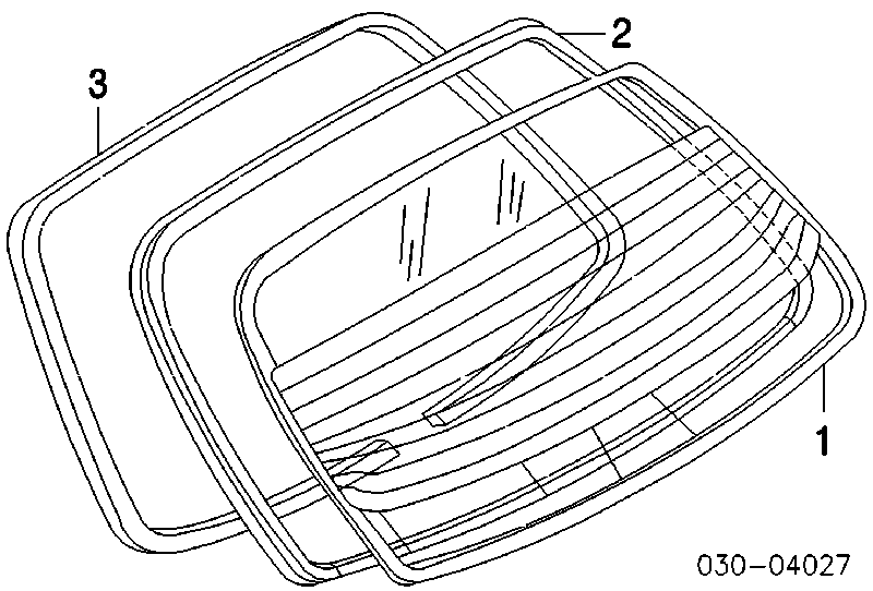 Молдинг стекла заднего 797502Y005 Nissan