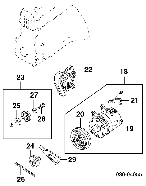 Compressor de aparelho de ar condicionado para Nissan Primera (P11)