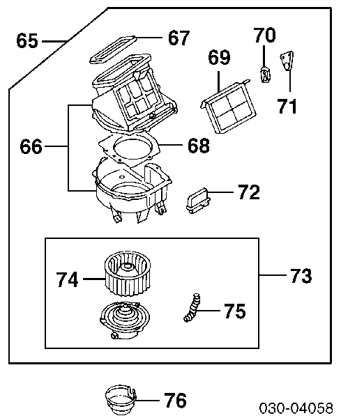 Roda de aletas de motor de ventilador de forno para Nissan Primera (W10)