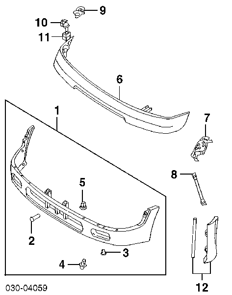 Cápsula (prendedor) de fixação do forro do pára-choque do pára-lama dianteiro para Nissan Almera (V10)