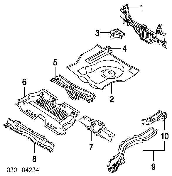 Fundo de porta-malas (nicho da roda de recambio) para Nissan Almera (N16)