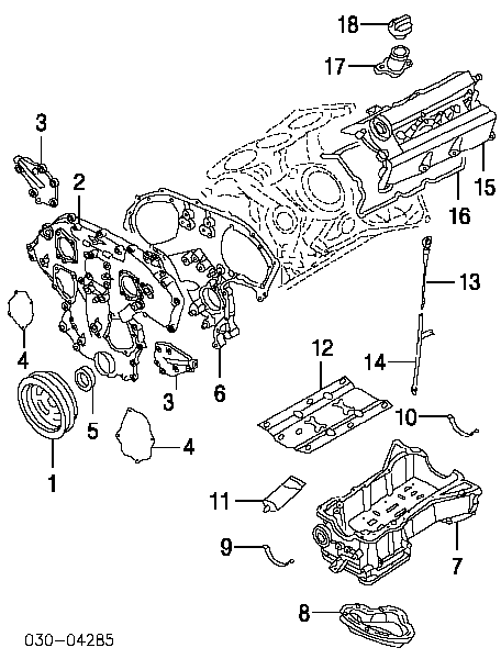 Vedante direita de tampa de válvulas de motor para Nissan Murano (Z50)
