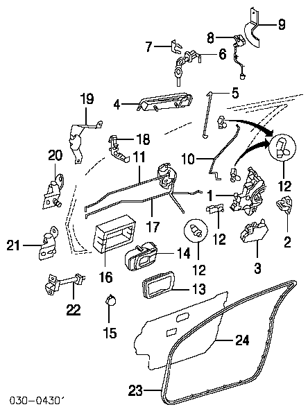 Motor acionador de abertura/fechamento da porta dianteira direita para Nissan Pathfinder (R50)