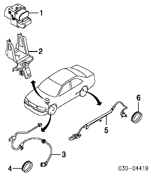 Sensor ABS dianteiro direito para Nissan Almera (N16)