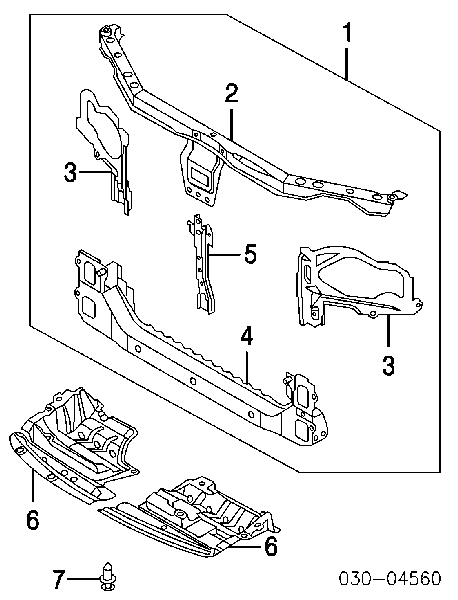 Рамка радиатора 625005Y510 Nissan