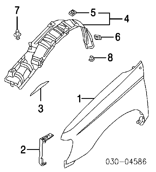 638417Z000 Nissan/Infiniti Подкрылок крыла переднего левый
