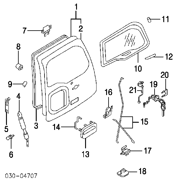 Gozno de garra (parte complementar) de fecho da porta traseira (de bagageiro, 3ª/5ª) 905707S000 Nissan/Infiniti
