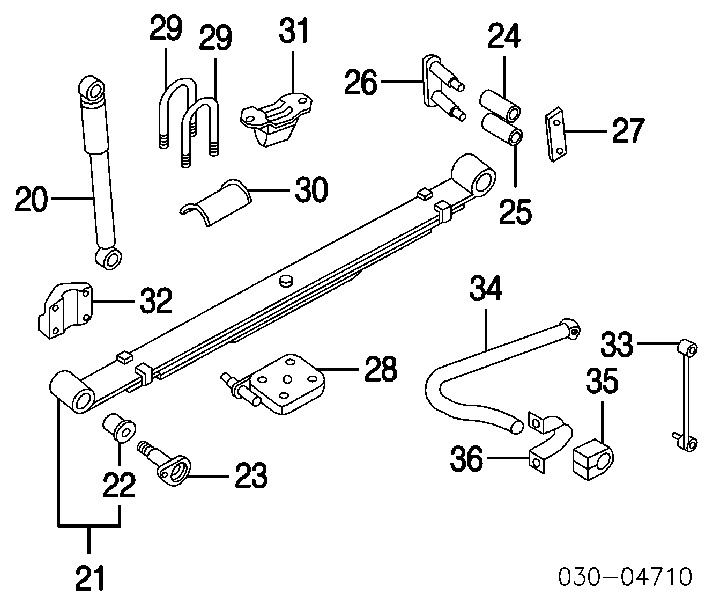 550208Z900 Nissan suspensão de lâminas traseiro