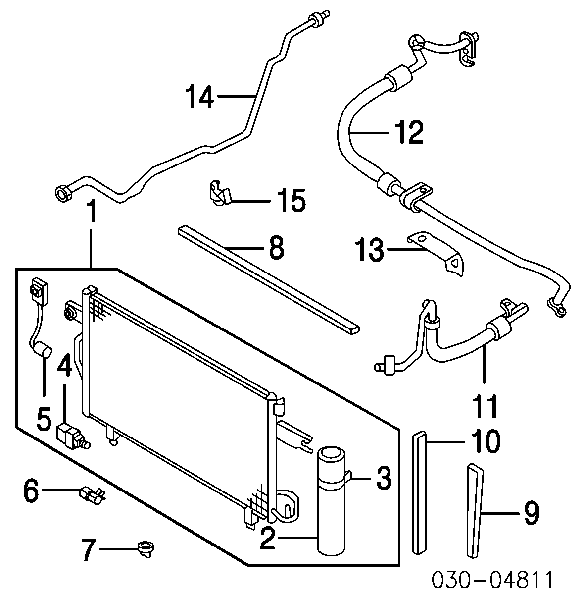 Конденсатор кондиционера Nissan/Infiniti 921004W011 цена, от 110.78 USD